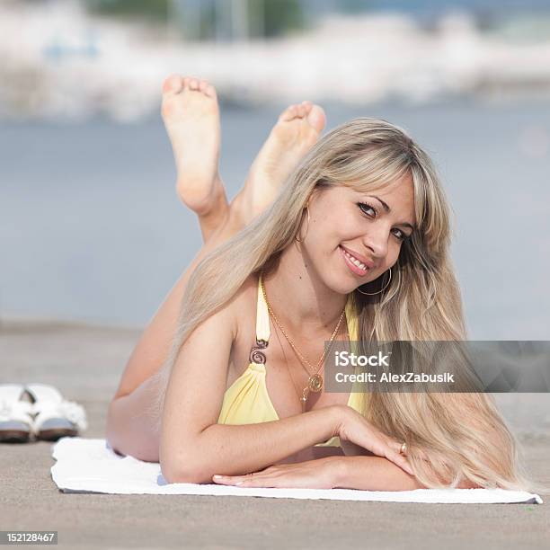 Girl At The Sea Stock Photo - Download Image Now - Seductive Women, 20-24 Years, 20-29 Years