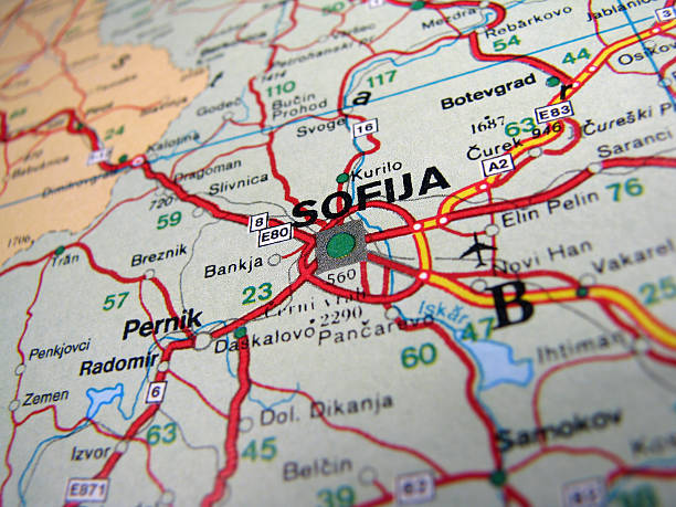 Sofia map stock photo