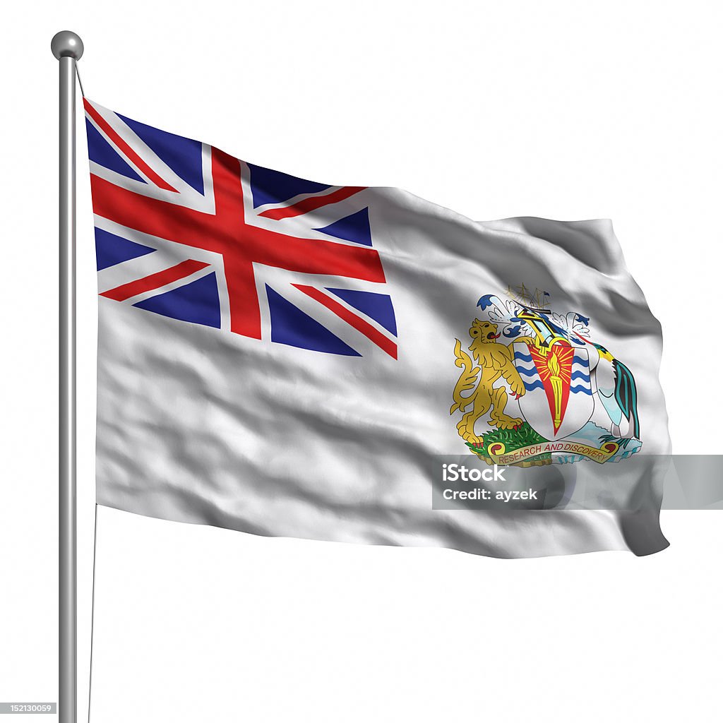 Bandera británica de Territorio Antártico (aislado - Foto de stock de Bandera libre de derechos