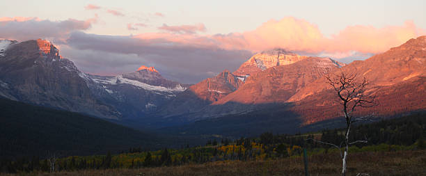 Sun Rising on the Mountain stock photo