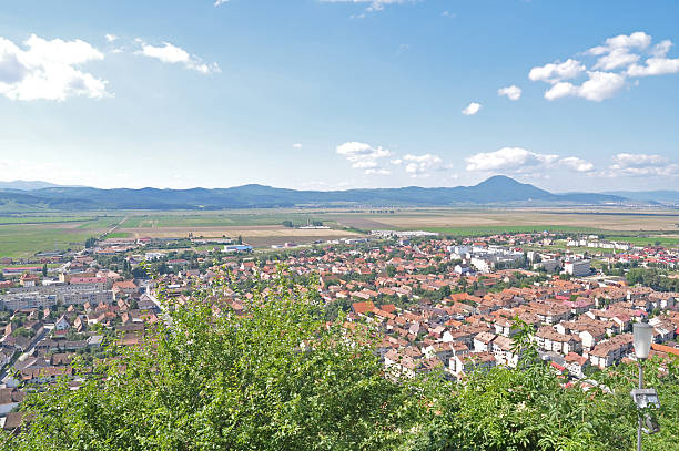 istock Cityscape view from Medieval Rasnov Castle 152130907