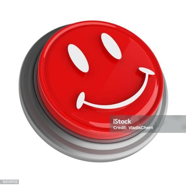 Red Button Stock Photo - Download Image Now - Chrome, Circle, Curve