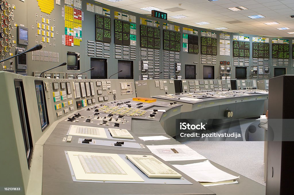 Control room Control room of a russian nuclear power generation plant Control Room Stock Photo