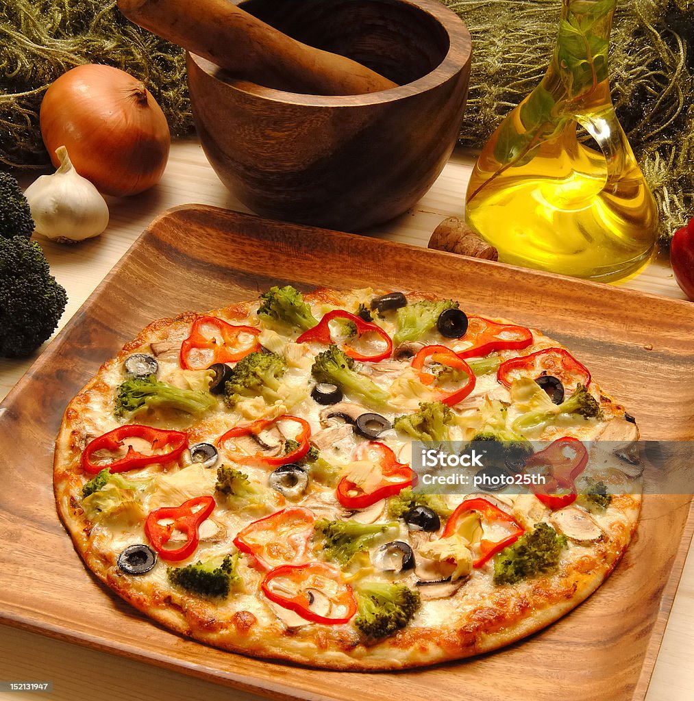 pizza pizza at the restaurant table Cheese Stock Photo