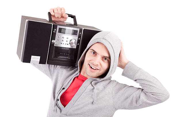 istock Young man listening to music 152131950
