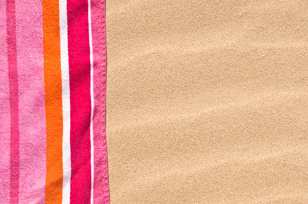 Beach towel stock photo