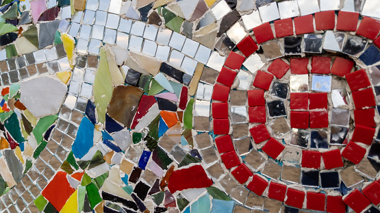 Retro mosaic tile walls
