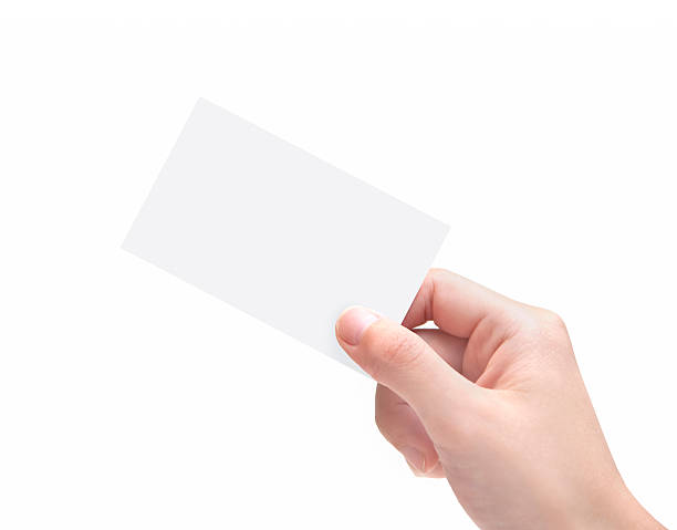 istock Hand Holding Blank Business Card 152132424