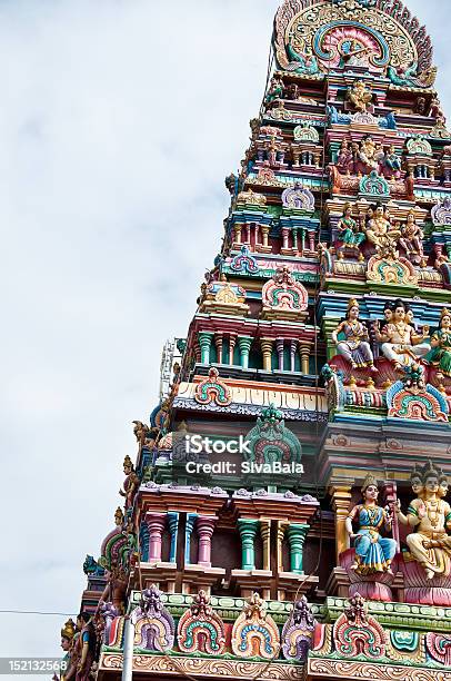 Hindu Temple Tower Stock Photo - Download Image Now - Culture of India, Dravidian Culture, God