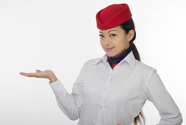 Asian flight attendant stock photo