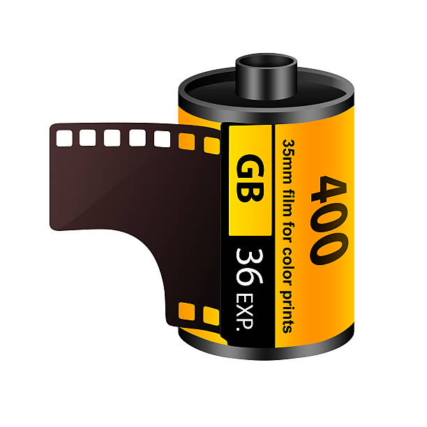 35mm film roll stock photo