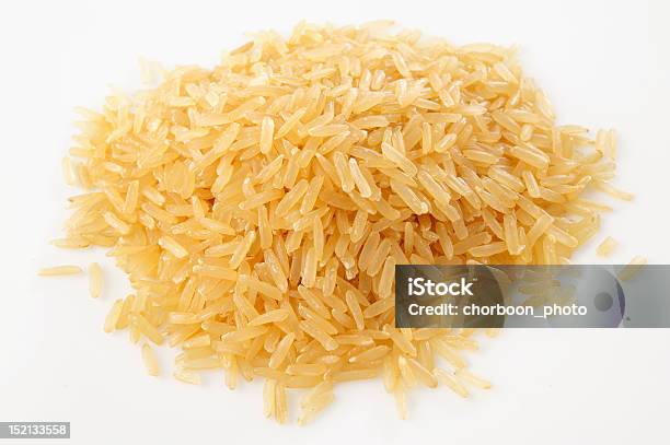 Brown Rice On White Background Stock Photo - Download Image Now - Backgrounds, Bran, Breakfast Cereal