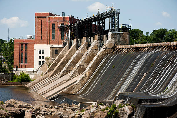 istock Typical small hydro-electric dam on the St-Francois river 152134221