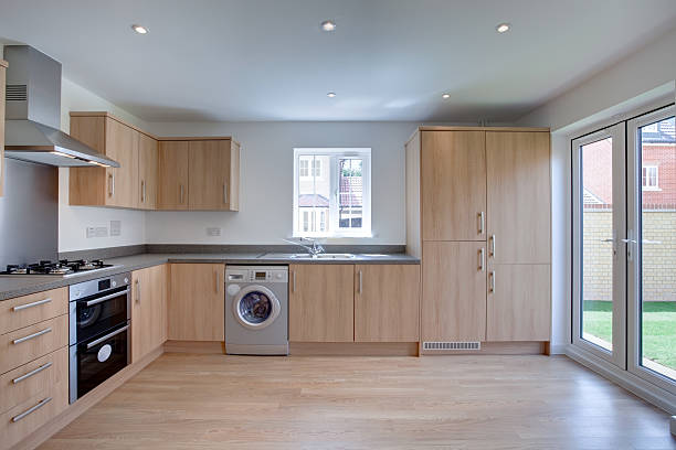 Modern fitted kitchen New fitted kitchen with built in appliances hdr kitchen stock pictures, royalty-free photos & images