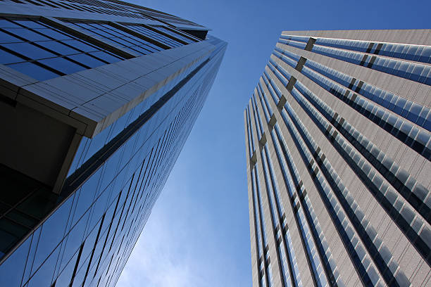 istock Looking up at tall skyscrapers 152134349