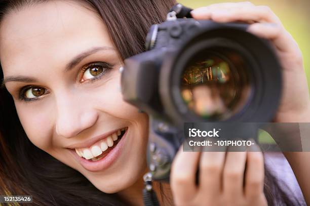 Beautiful Girl With Camera Stock Photo - Download Image Now - Adult, Adults Only, Beautiful People