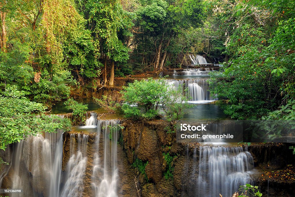 Waterfall in deep forest Waterfall in deep forest of Thailand Awe Stock Photo