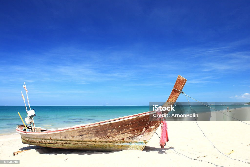 Long-tail-Boote, die Andamanensee - Lizenzfrei Andamanensee Stock-Foto