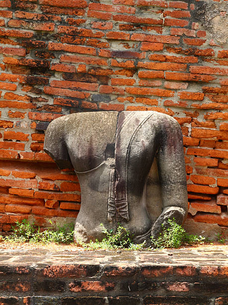 istock remains  of  Buddha statue 152136915