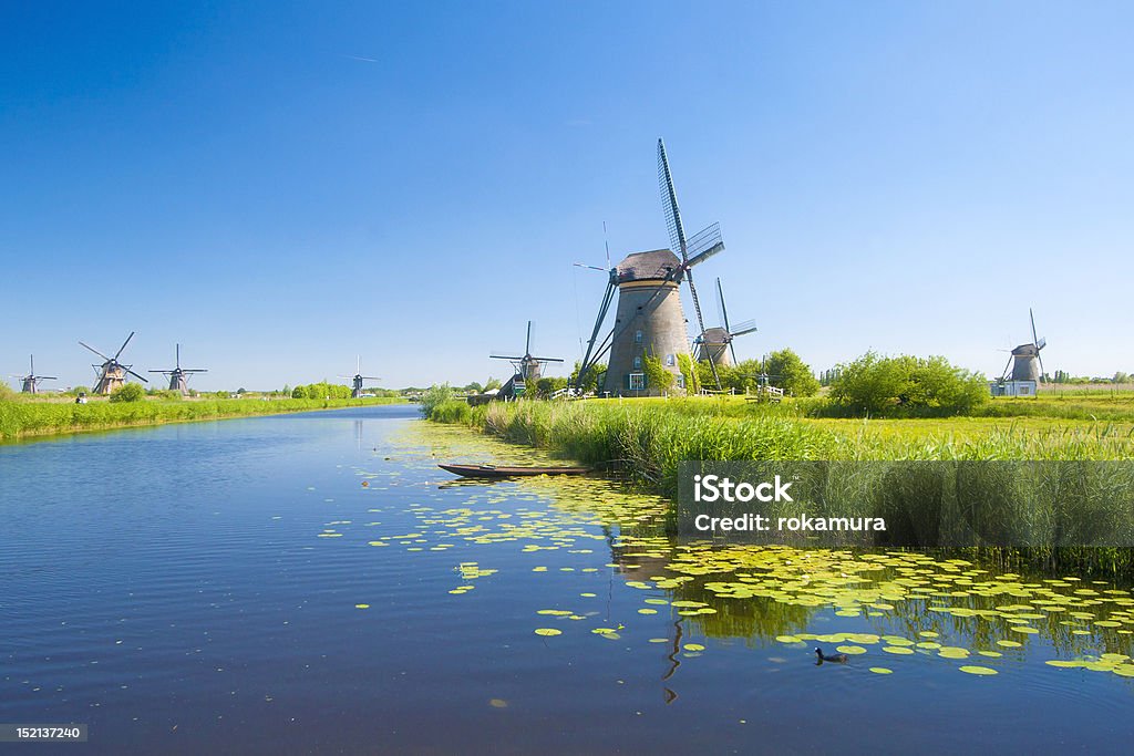 Kinderdijk Moinhos 1 - Royalty-free Moinho de vento Foto de stock