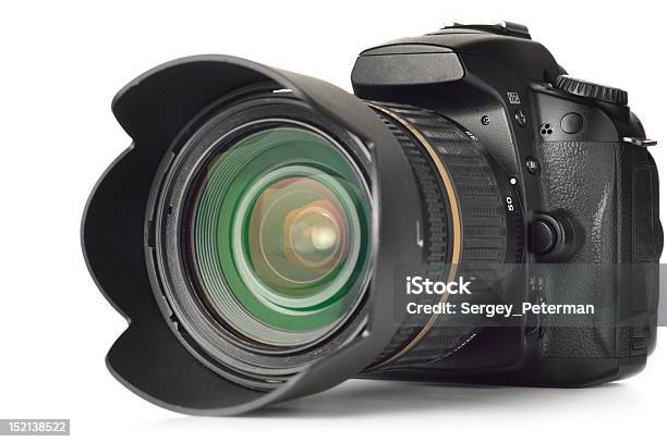 Professional Digital Photo Camera Isolated On White Stock Photo - Download Image Now