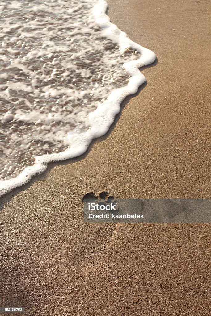 Beach Footprint Beach Stock Photo