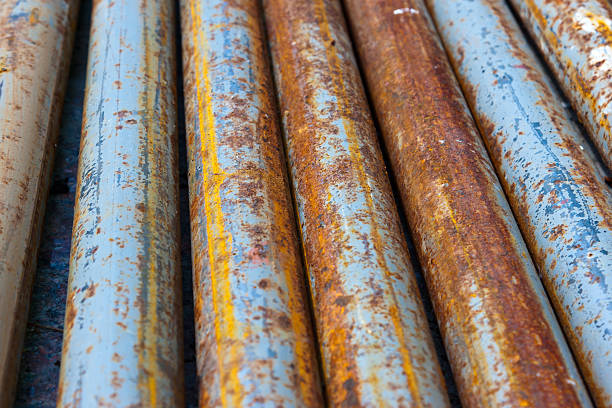 Rotten pipes stock photo