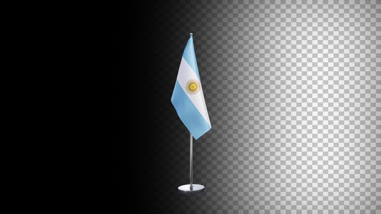 Argentine flag - Argentina loopable seamless animation + Luma matte channel