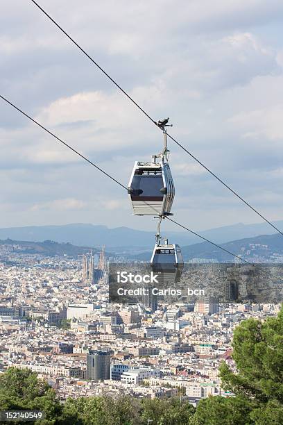 Teleferic 케이블 지동차 Over 바르셀로나 0명에 대한 스톡 사진 및 기타 이미지 - 0명, 건물 외관, 건축물