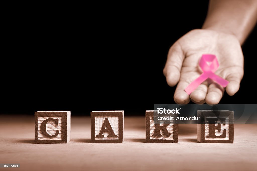 Cura del cancro al seno - Foto stock royalty-free di A forma di blocco