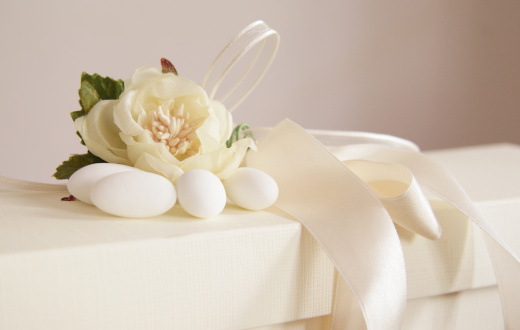 Sugared almond wedding favours, traditionally given as gifts to wedding guests. Wedding Bomboniere