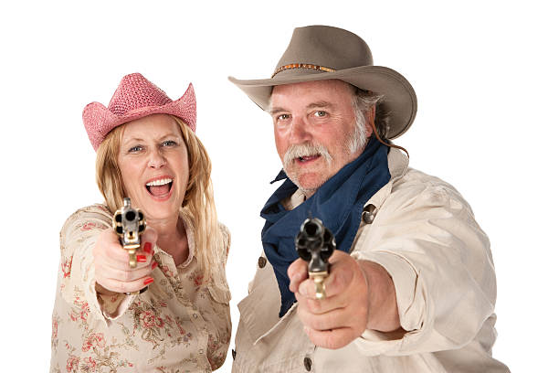 Sheriff emoji isolated on white background, cowboy emoticon 3d rendering