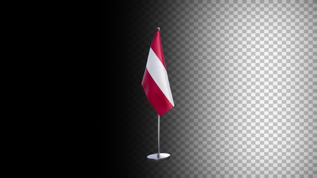 Austrian flag - Austria loopable seamless animation + Luma matte channel
