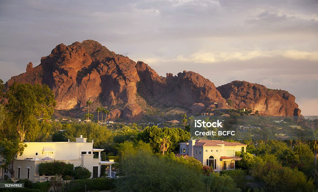 Camelback Mountain in Scottsdale, Arizona Camelback Mountain in Phoenix, Arizona at sunset Scottsdale - Arizona Stock Photo