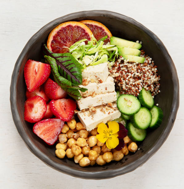 istock Summer buddha bowl, healthy and balanced food. 1521432854