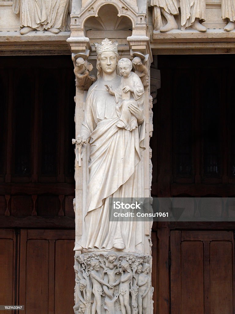 Detalle - Foto de stock de Catedral de Nuestra Señora de París libre de derechos