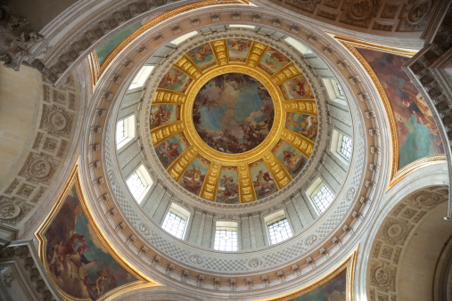 De La Fosse's allegories under the dome over the tomb of Napoleon.