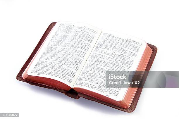 Pocket Bible On A White Stock Photo - Download Image Now - Bible, Open, Antique