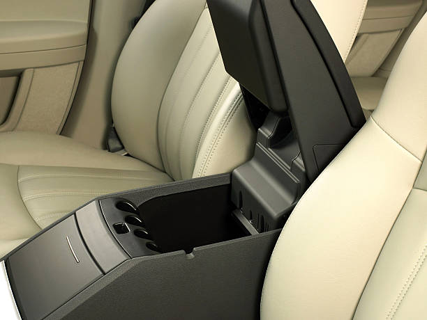 interno di automobile - car leather hide seat foto e immagini stock