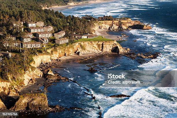 Coast Landscape With Condominiums Stock Photo - Download Image Now - Apartment, Architecture, Beauty In Nature