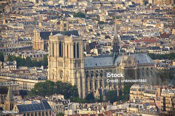 Нотрдам В Париже — стоковые фотографии и другие картинки Вид с воздуха - Вид с воздуха, Собор Парижской Богоматери, Архитектура