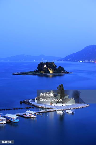 Vlacherna Monastery And Mouse Island On Corfu Greece Stock Photo - Download Image Now