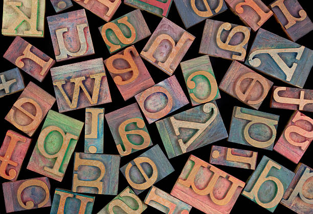 istock alphabet in vintage wood type 152146809