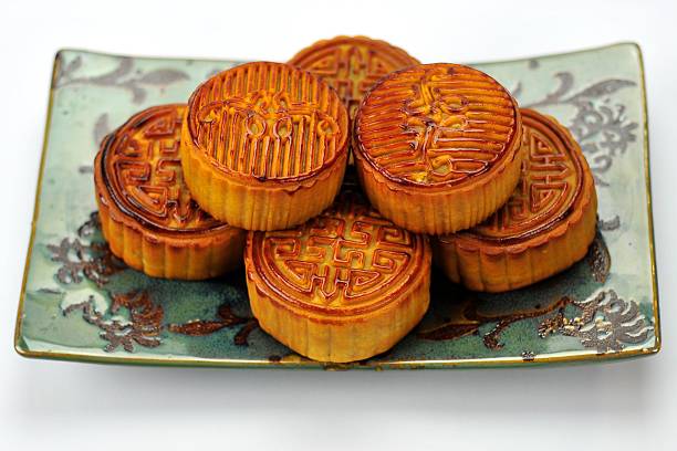 Bolo de Lua Chinês - fotografia de stock