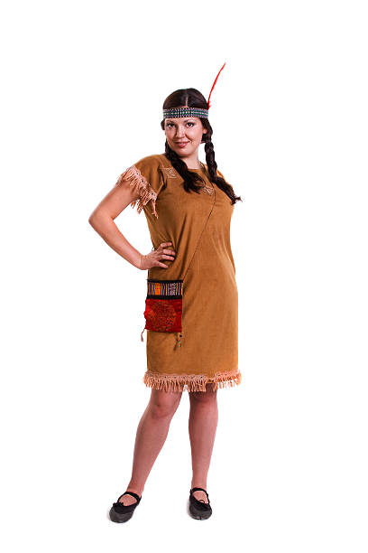 Frau in american indian costume – Foto