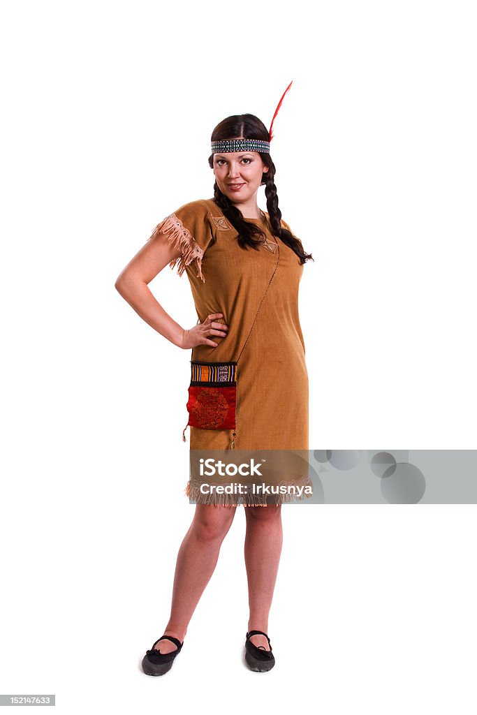 女性の衣装でアメリカ人インド - 仮装衣装のロイヤリティフリーストックフォト