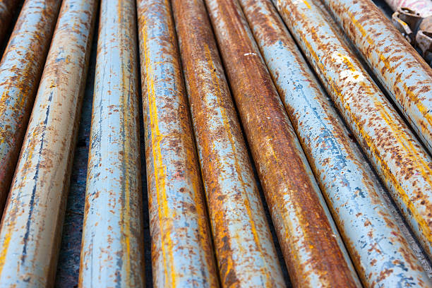 Rotten pipes stock photo