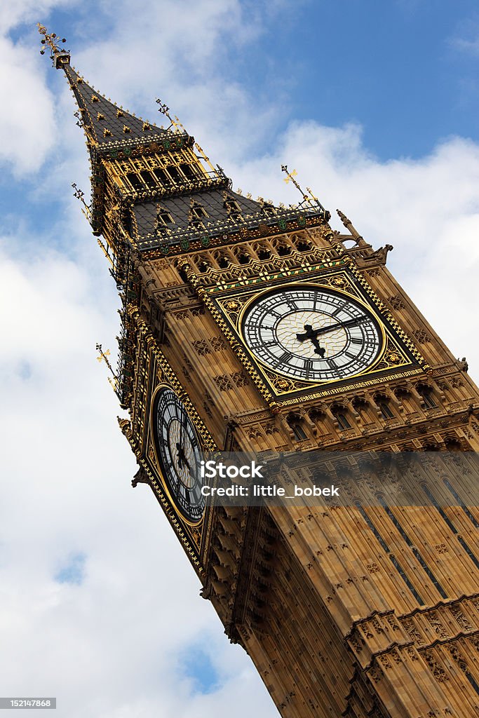 Big Ben Big Ben in angle against blue sky in London Architecture Stock Photo