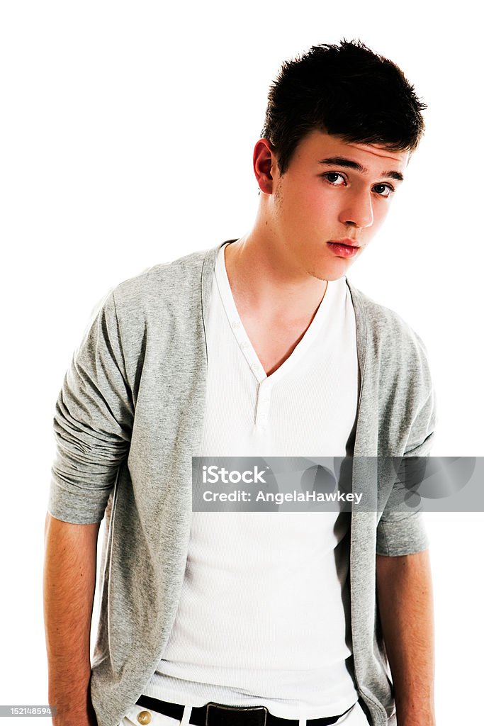 Curioso masculino Teen-isolado - Foto de stock de Adolescente royalty-free