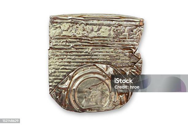 Flattened Tin Can Stock Photo - Download Image Now - Above, Aluminum, Broken